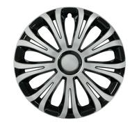 Set 4 copricerchi universali Avera Silver & Black in ABS - 15''
