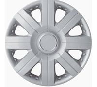 Set 4 Copricerchio 13" Argento Universali Coppa Ruota Copriruota Borchia