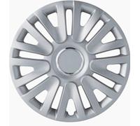 Set 4 Copricerchio 15" Argento Universali Coppa Ruota Copriruota Borchia