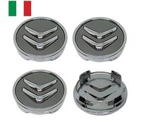 SET 4 COPRIMOZZI BORCHIE TAPPI CERCHI IN LEGA per CITROEN C2 C1 C3 C4 GRIGIO