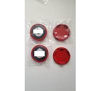 SET 4 COPRIMOZZI TAPPO RUOTA ROSSO/NERO PER CERCHI COMPATIBILE CON SMART