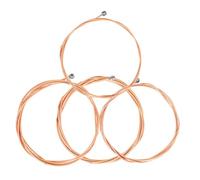 Set 4 Corde per Basso in Lega di Carbonio Rivestimento in Bronzo Rosso | Confezione Singola, Peso Ridotto, Sensazione Uniforme, Suono Brillante, Toni Intensi, Ricambio Pratico per Strumenti Musicali
