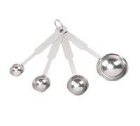 Set 4 Cucchiai Dosatori in Acciaio Inossidabile, Cucchiaio Piccolo e Cucchiaino per Ingredienti Liquidi e Secchi - Misura Precisa, Design Robusto, Ideale per Cucina e Pasticceria