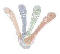 Set 4 cucchiai in silicone per la seconda et, grigio velluto/verde salvia