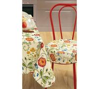 Set 4 cuscini coprisedia rotondo con fascia elastica Giardino Provenzale pouff s