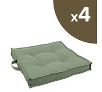 SET 4 CUSCINI QUADRATI DA APPOGGIO PAVIMENTO GIARDINO PISCINA TERRAZZO POLY230