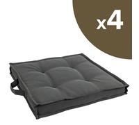 SET 4 CUSCINI QUADRATI DA APPOGGIO PAVIMENTO GIARDINO PISCINA TERRAZZO POLY230