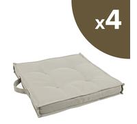 SET 4 CUSCINI QUADRATI DA APPOGGIO PAVIMENTO GIARDINO PISCINA TERRAZZO POLY230