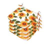 Set 4 Cuscini sedia cotone lavabili morbidi universali copri sedie girasoli casa