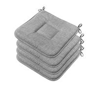 emmevi Set 4 Cuscini Sedia Cotone Morbidi Lavabili Universali Coprisedia Cucina Colore Pastello Antracite