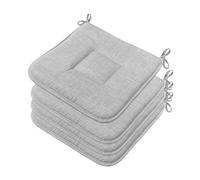 emmevi Set 4 Cuscini Sedia Cotone Morbidi Lavabili Universali Coprisedia Cucina Colore Pastello Grigio