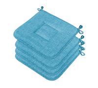 Set 4 Cuscini sedia cotone morbidi lavabili universali lacci coprisedia cucina