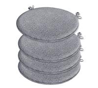 Set 4 Cuscini Sedia Rotondi Maculati Universali Cotone Lavabile Coprisedia Tondo