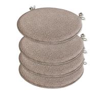 Set 4 Cuscini Sedia Rotondi Maculati Universali Cotone Lavabile Coprisedia Tondo