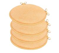 Set 4 Cuscini Sedia Rotondi Morbidi Universali Cotone Lavabile Coprisedia Tondo