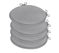 Set 4 Cuscini Sedia Rotondi Morbidi Universali Cotone Lavabile Coprisedia Tondo