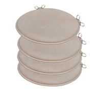 Set 4 Cuscini Sedia Rotondi Morbidi Universali Cotone Lavabile Coprisedia Tondo