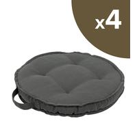SET 4 CUSCINI TONDI DA APPOGGIO PAVIMENTO GIARDINO PISCINA MARE TERRAZZO POLY230