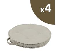 SET 4 CUSCINI TONDI DA APPOGGIO PAVIMENTO GIARDINO PISCINA MARE TERRAZZO POLY230