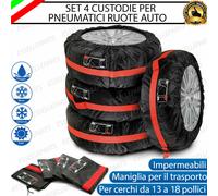 SET 4 CUSTODIE BORSE PER PNEUMATICI PER SPORTEQUIPE 5 PER CERCHI DA 13" A 18"
