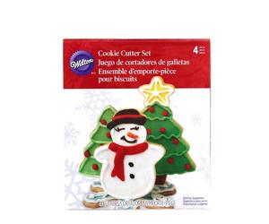 Set 4 Cutters tagliapasta in metallo soggetti natalizi Wilton