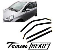 Deflettori Aria Per Honda Jazz 2001-2008 5-Porte Set 4 Antiturbo Antivento Heko