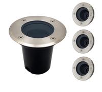 Set 4 Faro Faretto Calpestabile Incasso Esterno IP65 GU10 Segnapassi Giardino [EEK: A]