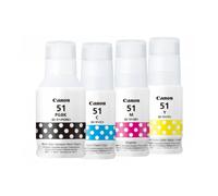 Set 4 flaconi bottigliette originali Canon GI-51/41 G3560 G3570 2520 2560 3520