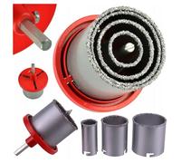 SET 4 FRESE FRESA A TAZZA CAROTATRICE DIAMANTATA MURO MARMO DA 33 A 73 MM 02126