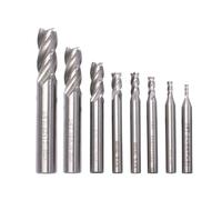 Set 4 frese terminali in carburo flauto 8 pz 2-12 mm per router CNC macchina tag