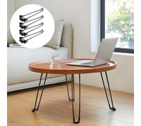 Set 4 Gambe da Tavolo Pieghevoli Stile Forcina per Comodino Caffè Armadio Ferro