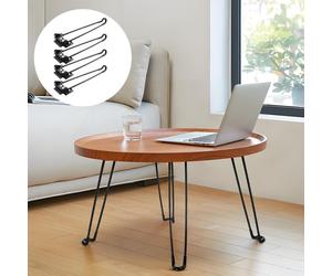 Set 4 Gambe da Tavolo Pieghevoli Stile Forcina per Comodino Caffè Armadio Ferro