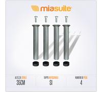 SET 4 GAMBE PIEDI IN METALLO DI RICAMBIO PER RETE ORTOPEDICA DOGHE IN FAGGIO