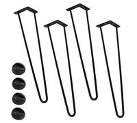 Set 4 Gambe Piedi Tavolo Pranzo Scrivania 71cm Metallo Design Moderno Nero