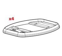 Set 4 gomme per tamponi kit attacchi Kargo