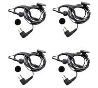 Set 4 HQRP Microfono Auricolare 2-Pin per Motorola RDV-2080D RDV-5100