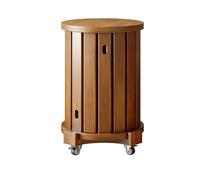 Set 4 in 1 con sgabello e tavolino da caffè medievali in legno massello, design versatile e salvaspazio, per soggiorno, camera da letto, casa, ufficio, facile da impilare e riporre, perfetto per