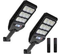 SET 4 Lampione Solare LED 100W da Esterno con Sensore e Telecomando IP65