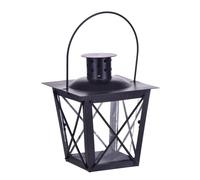 Set 4 Lanterne Quadrata in Metallo H 15 cm