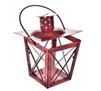 Set 4 Lanterne Quadrata in Metallo H 15 cm