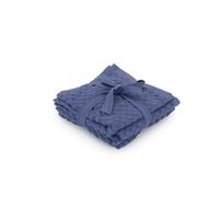 Set 4 lavette asciugamani 30x30 cm blu Basic