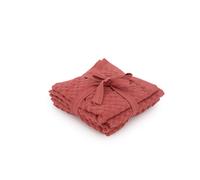 Set 4 lavette asciugamani 30x30 cm corallo Basic