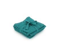 Set 4 lavette asciugamani 30x30 cm ottanio Basic
