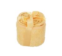 Set 4 lavette asciugamani cotone giallo 30x30 cm Pop Corn