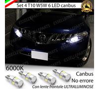 COPPIA LUCI DI POSIZIONE 9 LED FIAT CROMA T10 + SPEGNI SPIA 100% NO AVARIA