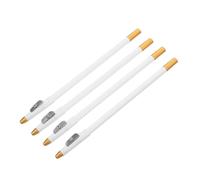 Set 4 Matite Bianche Professionali con Temperino Integrato | Legno e Acciaio al Manganese, Impermeabili e Resistenti al Sudore, per Uomo e Donna