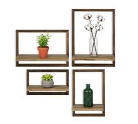 Set 4 Mensole a Muro in Legno Diverse Misure - Design Moderno e Resistente