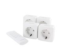 Set 4 mini-prises On/Off + télécommande 4 canaux