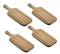 Set 4 Mini Taglieri in Legno 25x12 cm per aperitivo Vassoio Mini Pallet per servire Finger Food salumi Formaggio Decorazione casa Rustico Shabby Chic 25x12 cm Tapas Ristorante