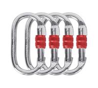 Set 4 Moschettone Grande, Moschettoni Arrampicata 25KN Moschettone con Chiusura a Vite a Forma di O Resistenti, Gancio di Sicurezza per Arrampicata, Amache, Calata, Campeggio, Yoga, Altalena, Cane